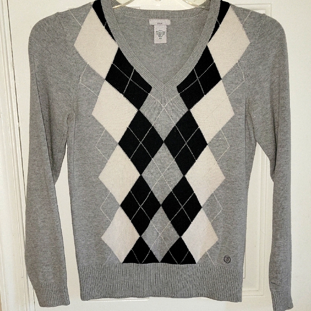 Izod Gray Argyle Sweater